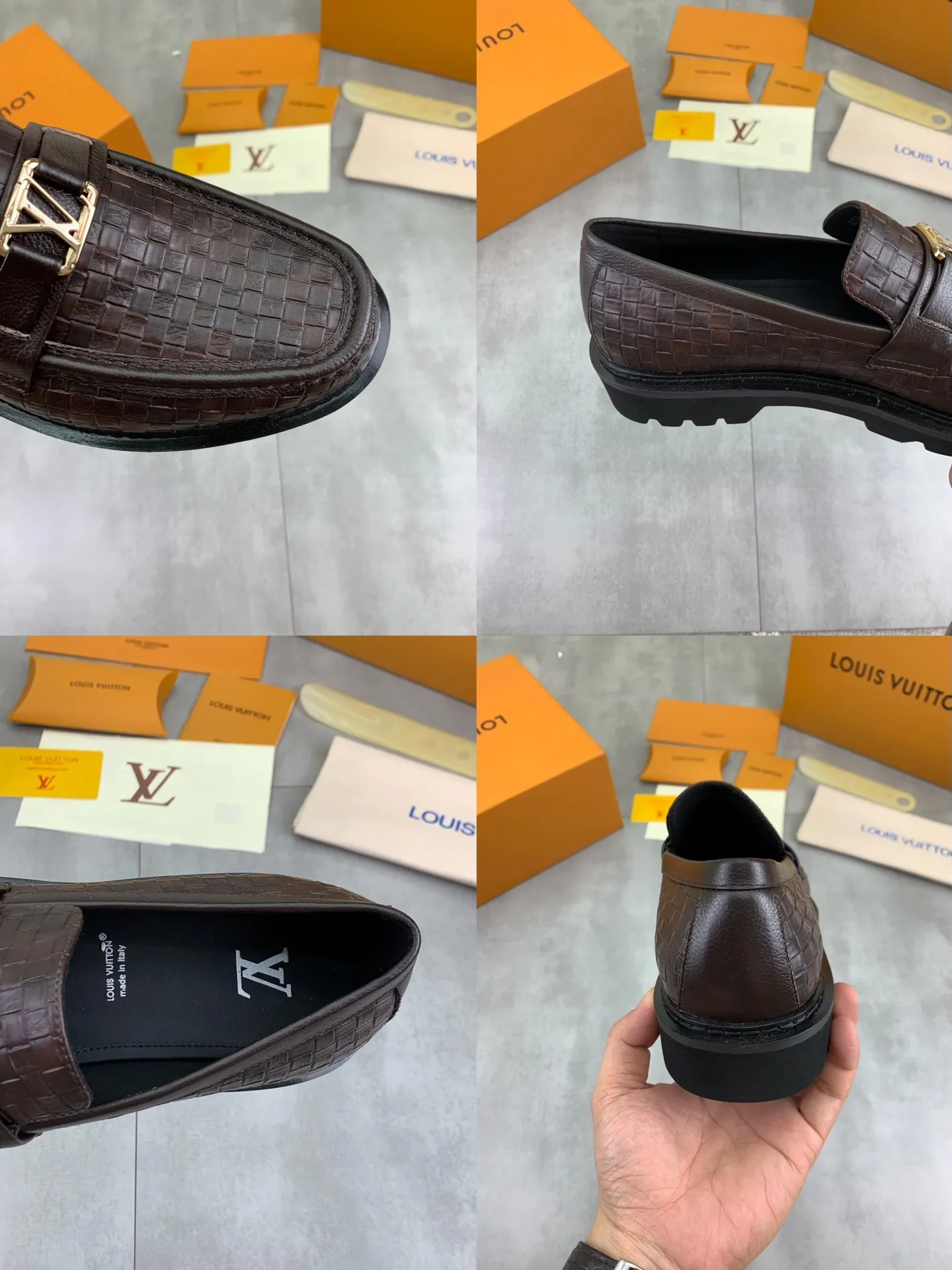 Factory price P820 💎💎💎LOUIS VUITTON [Louis Vuitton] - LV men's business casual leather shoes, luxurious and noble 👞All imported original cowhide, just to create a more comfortable wearing experience, upper: original high-end calfskin ➕Imported soft cowhide lining, original lightweight foam outsole ✔️ Color: 6️⃣colors available Size: 39-44 (38.45 46 can be customized (non-returnable)